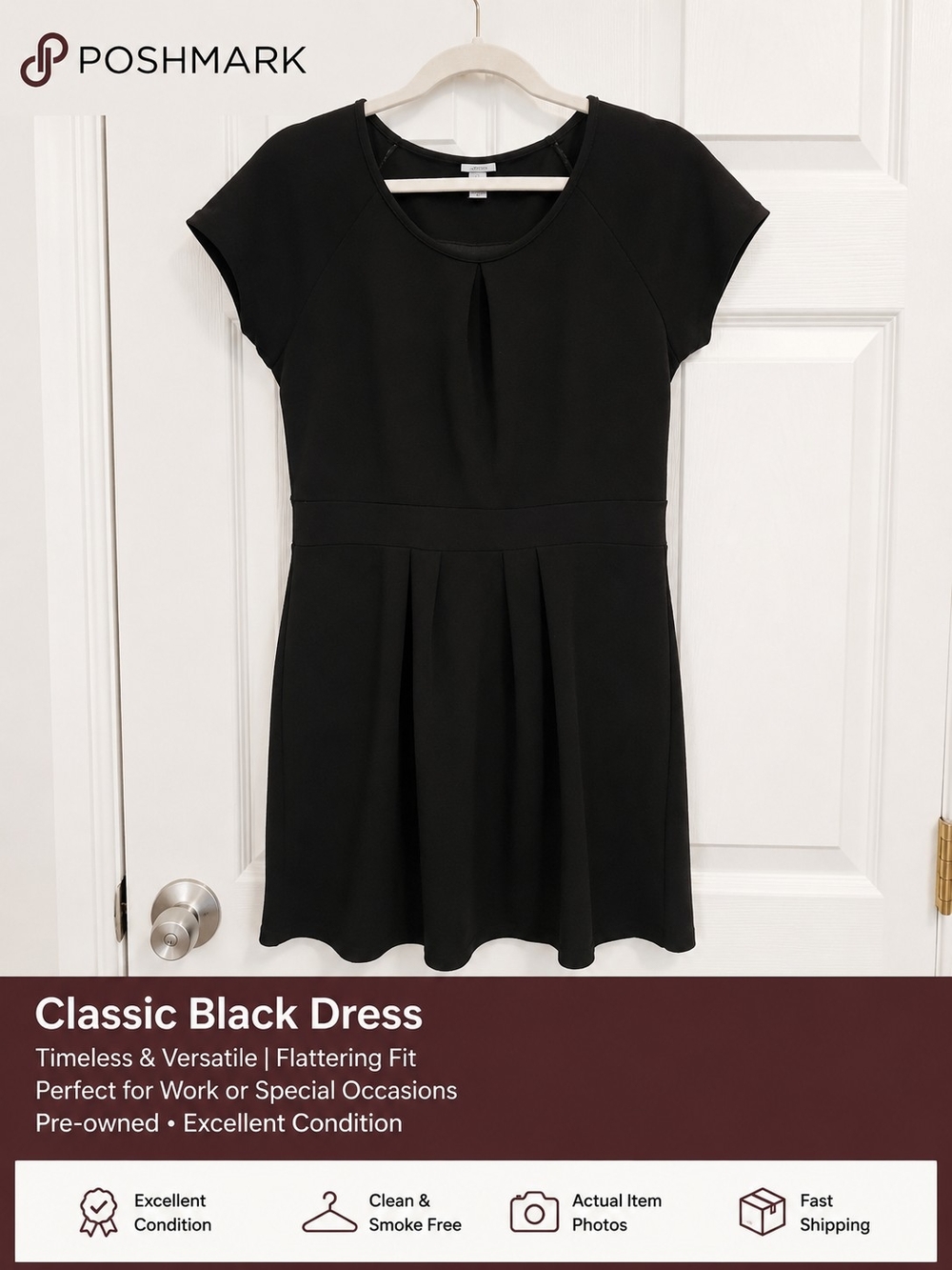 Classic Black Fit-and-Flare Dress